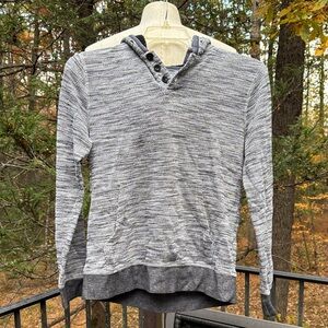 Distortion Gray Hooded Men's long sleeved top sz. S